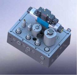 Integrated hydraulic valve set